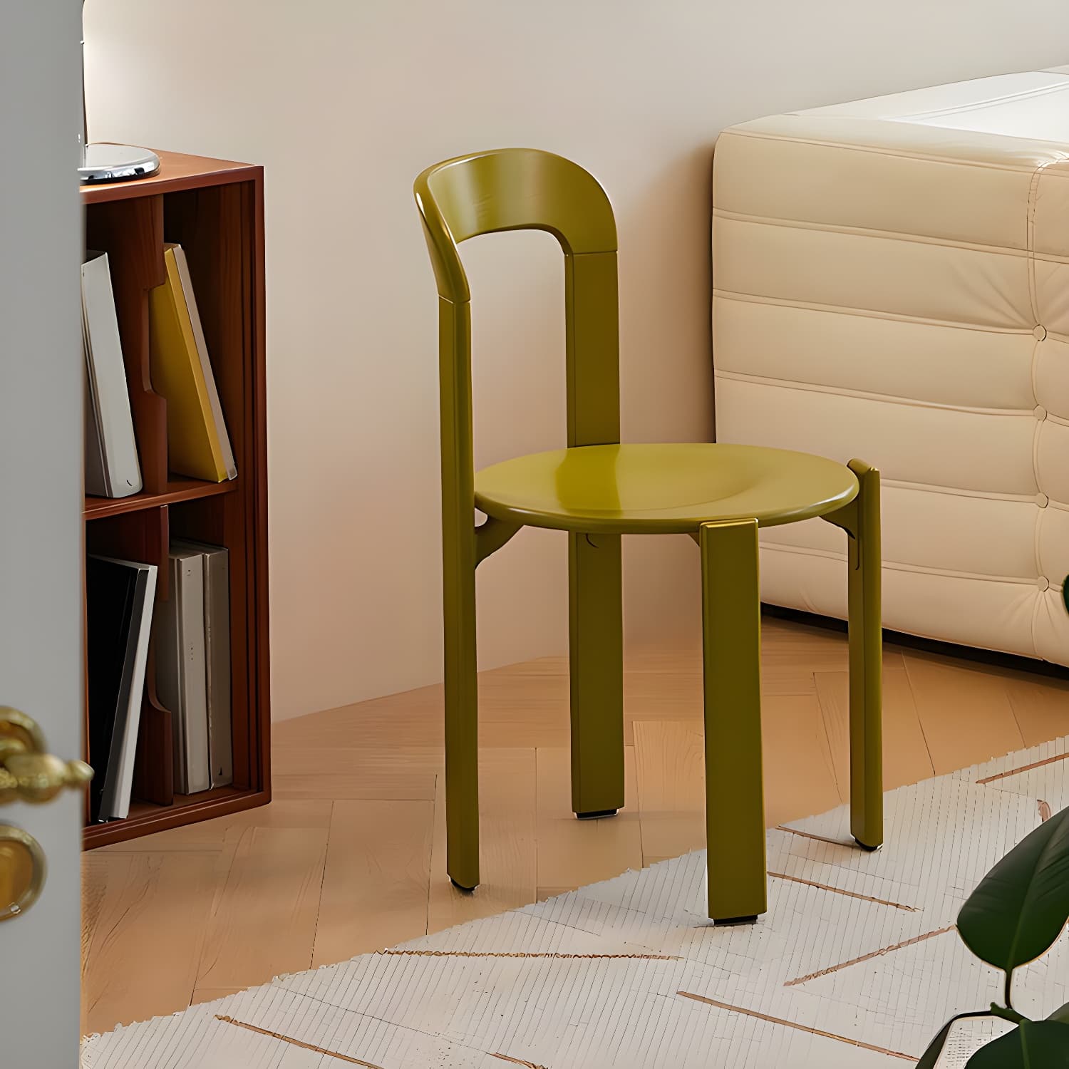 Modern Solid Wood Armless Dining Chairs with Open Back for Kitchen & Dining thumbnail 10