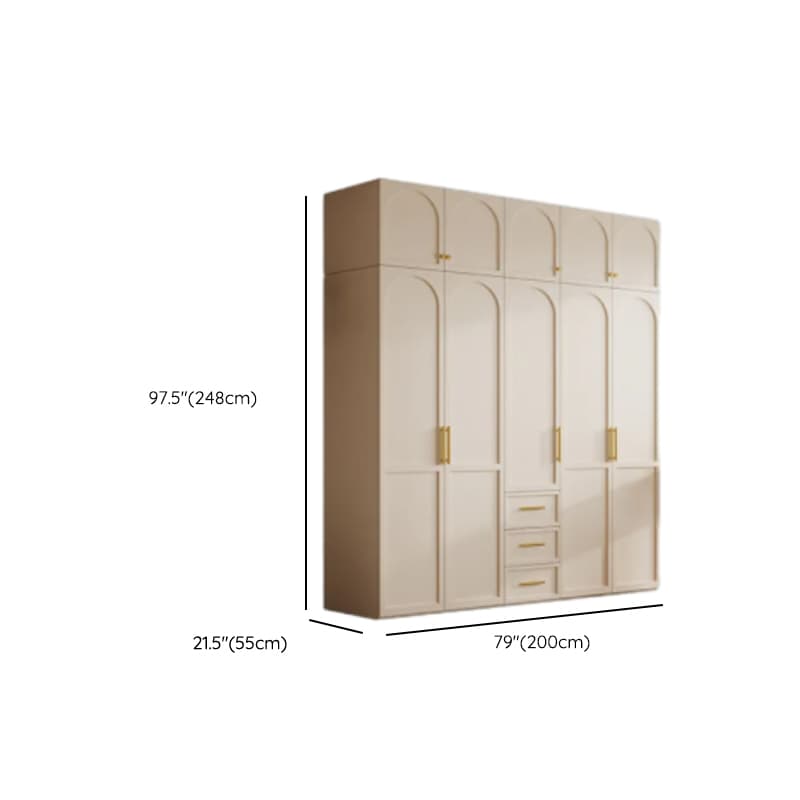 Simplistic White Detached Almirah with 3 Drawers, Interior Shelves, and Hinged Door thumbnail 28