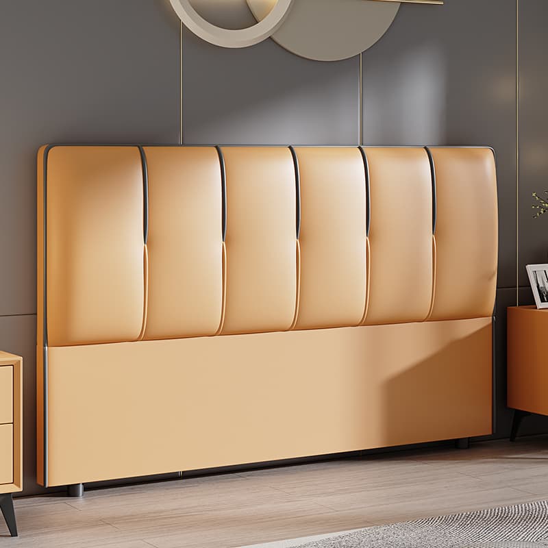 Modish Panel Headboard in Pine Wood with No Distressing, Rectangle Shape for Queen/Full/Twin XL Bed, Featuring Sponge Upholstery and Standard Height thumbnail 5