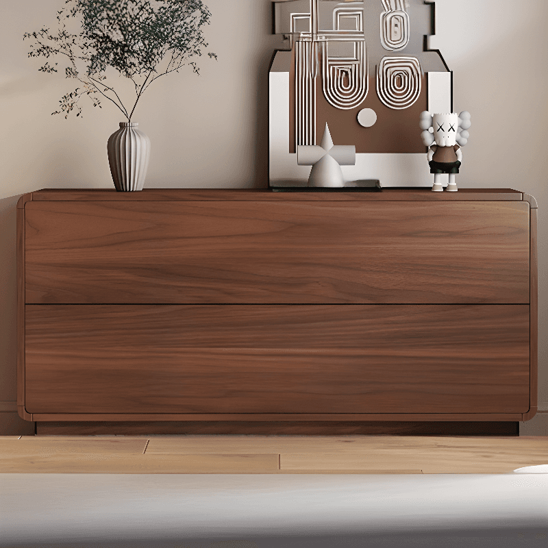 Cocoa Simplistic Natural Wood Double Dresser with 6/9/5 Drawers in Horizontal/Vertical Orientation thumbnail 1
