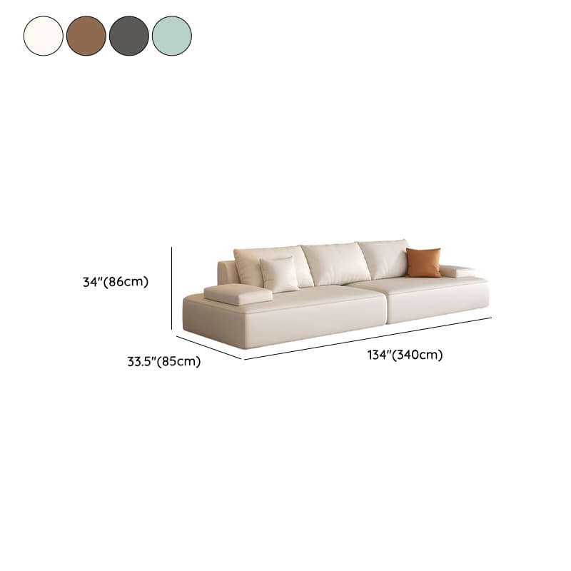 Tear Resistant Standard Sofa in Light Gray/Emerald Green/Ivory with 5 Pillows thumbnail 15