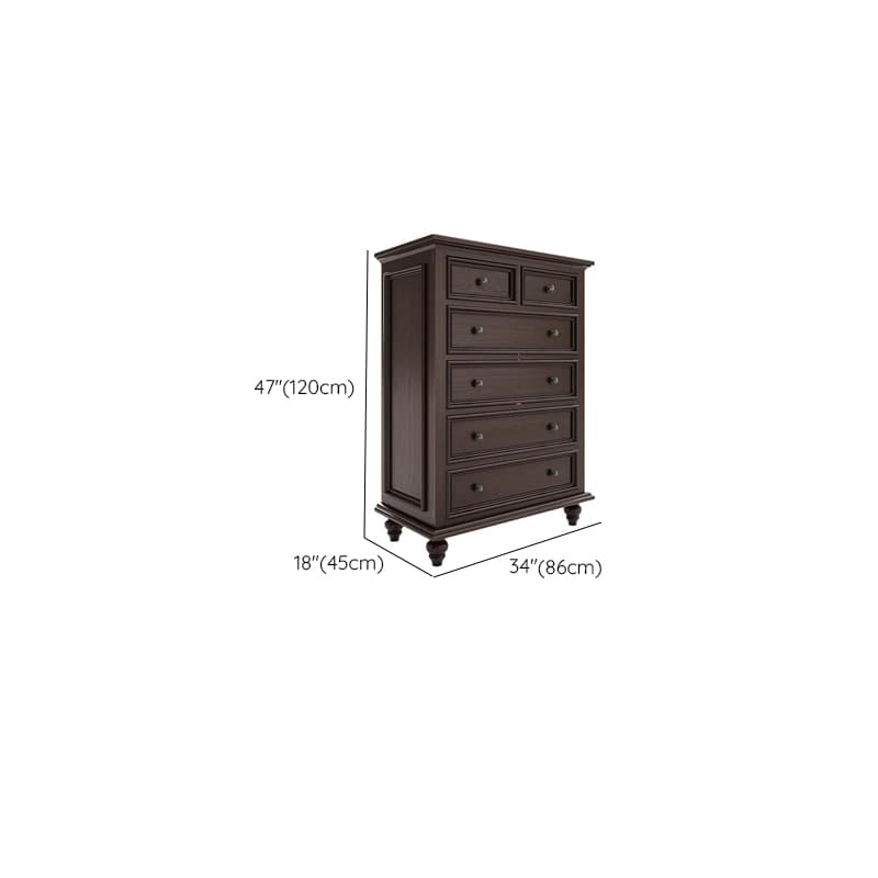 Classic Cocoa Lumber Horizontal/Vertical Console Dresser/Lingerie Chest/Bachelor Chest with 9 Drawers/7 Drawers/6 Drawers thumbnail 22