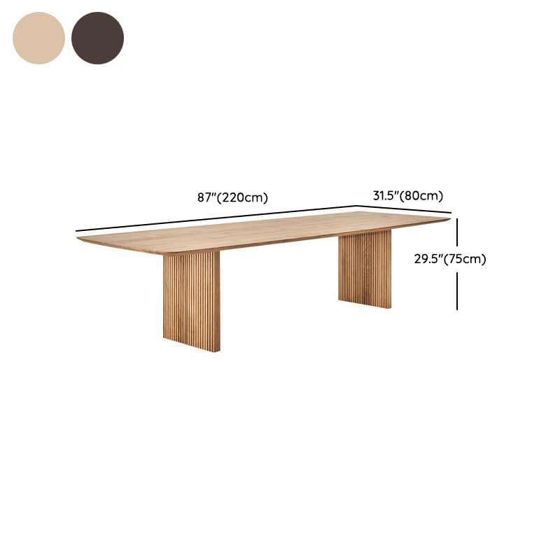 Modern Rectangle Wood Standard Table Height Dining Table , 8 Person/For 6/4 Person Fixed Table thumbnail 17