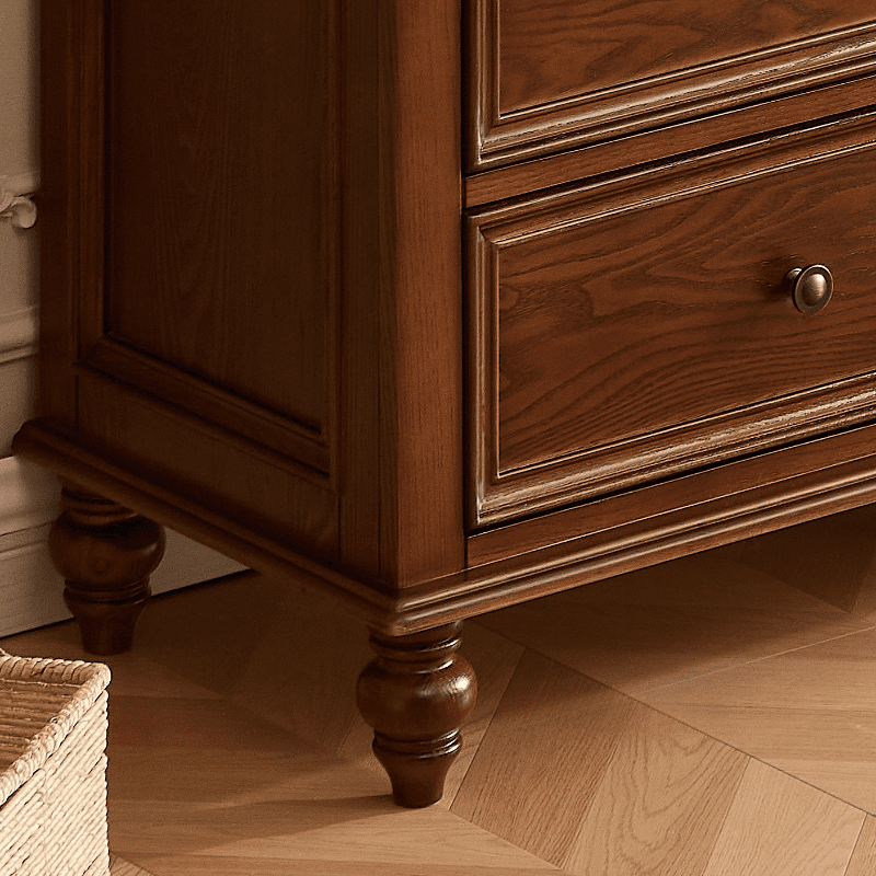 Cocoa Casual Ash Wood Double Dresser/Lingerie Chest with 9/8/6 Drawers, Horizontal/Vertical thumbnail 6