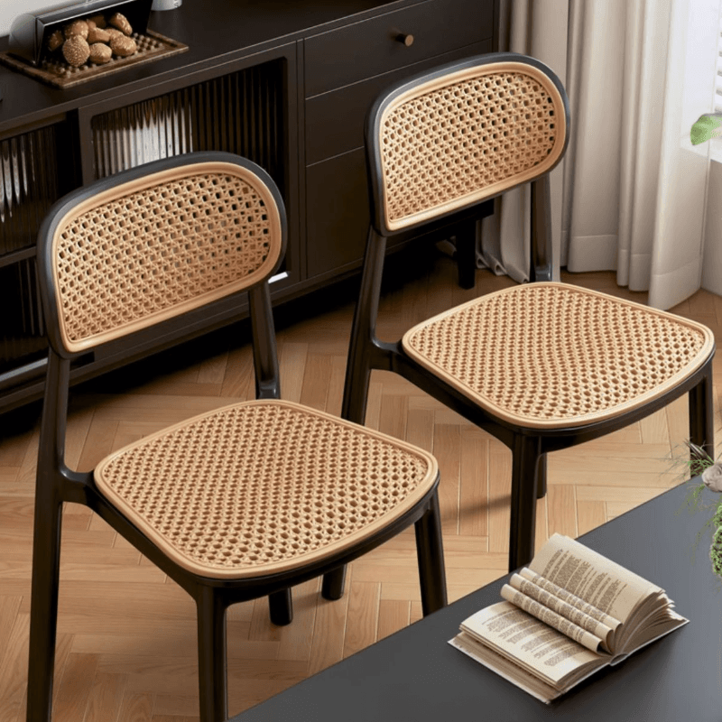 Contemporary Side Chair with Uncovered Back, Cocoa/Sage/Wood Grain Synthetic Legs thumbnail 9