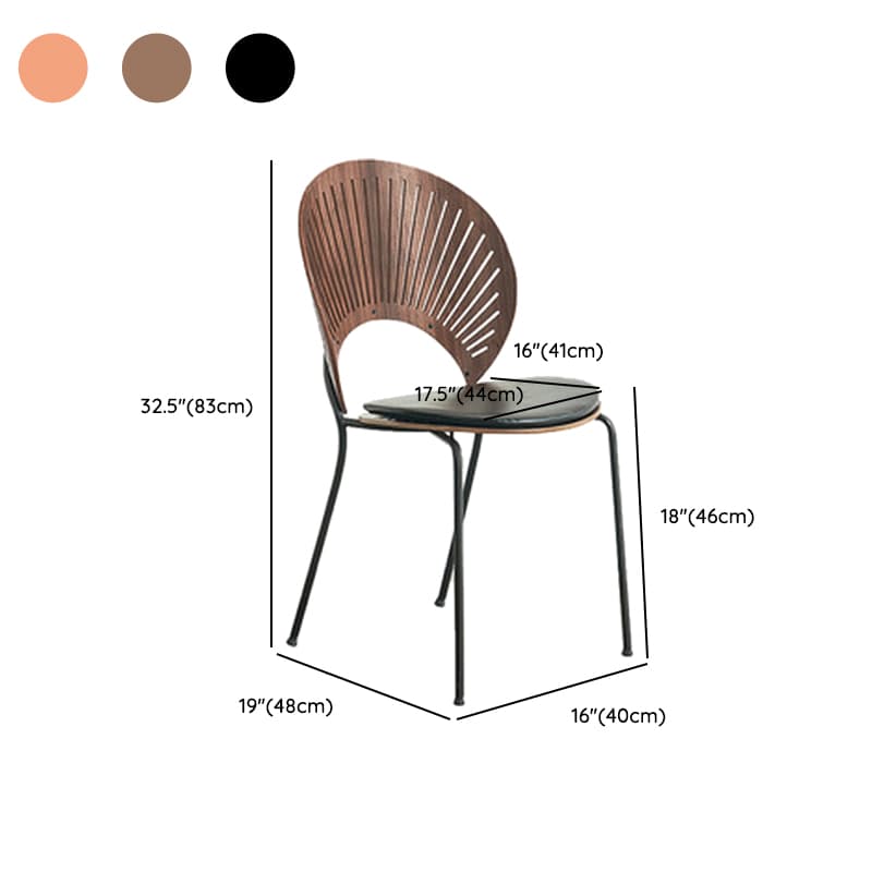 Dining Room Sturdy Side Chair with Outlined Frame and Foot Pads thumbnail 36
