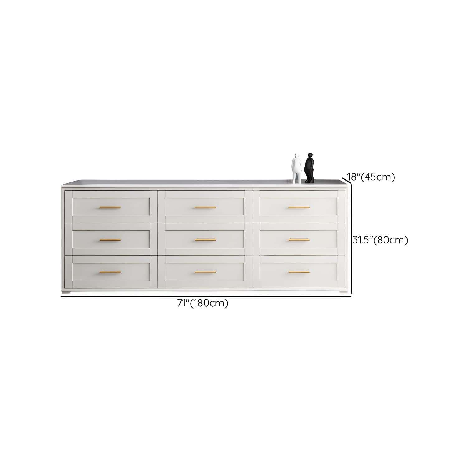 17.55-inch Width Solid Wood Storage Chest Classic Glam Storage Chest Dresser thumbnail 25