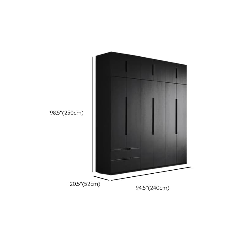 Ink Trendy Timber Wardrobe Armoire with Soft Close Drawer and Door, Interior Shelves, Clothing Rod thumbnail 34