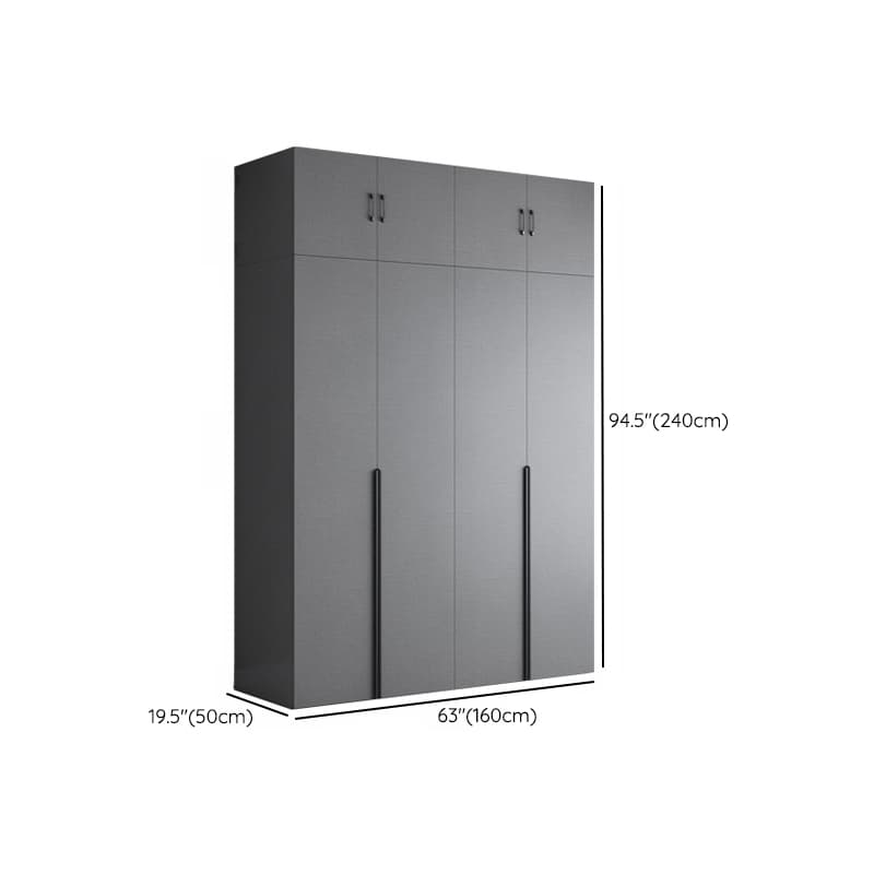 Trendy Dove Grey Wooden Wardrobe with Interior Shelves, Soft Close Door & Hanging Rod thumbnail 29
