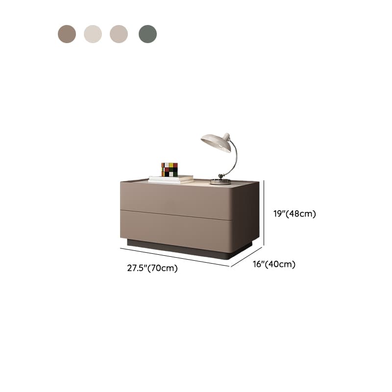 Casual Sintered Stone Countertop Drawer Storage Nightstand with 2 Drawers thumbnail 14
