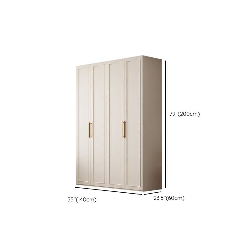 White Casual Wood Independent Armoire Cabinet with Compartments, Soft Close Door, and Interior Shelves thumbnail 8