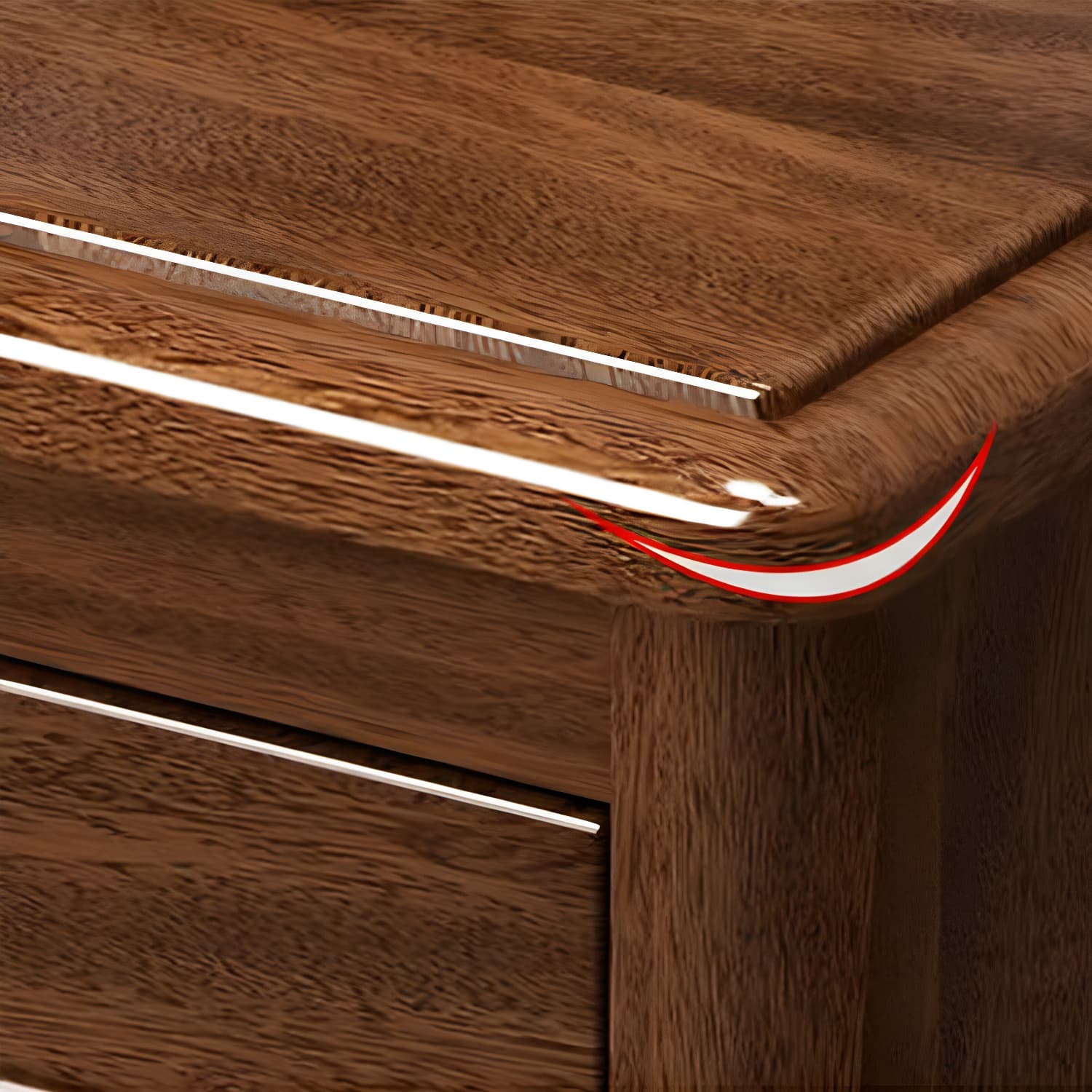 Traditional Wood Dresser with Drawers - Narrow Vertical Design - 40cm Width - Self Close Glides thumbnail 8