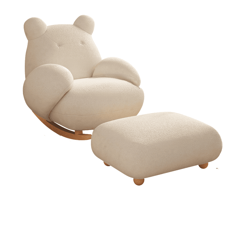 Contemporary Upholstered Rocking Chair with Cushioned Round Arm, Ottoman Included/Not Included thumbnail 20