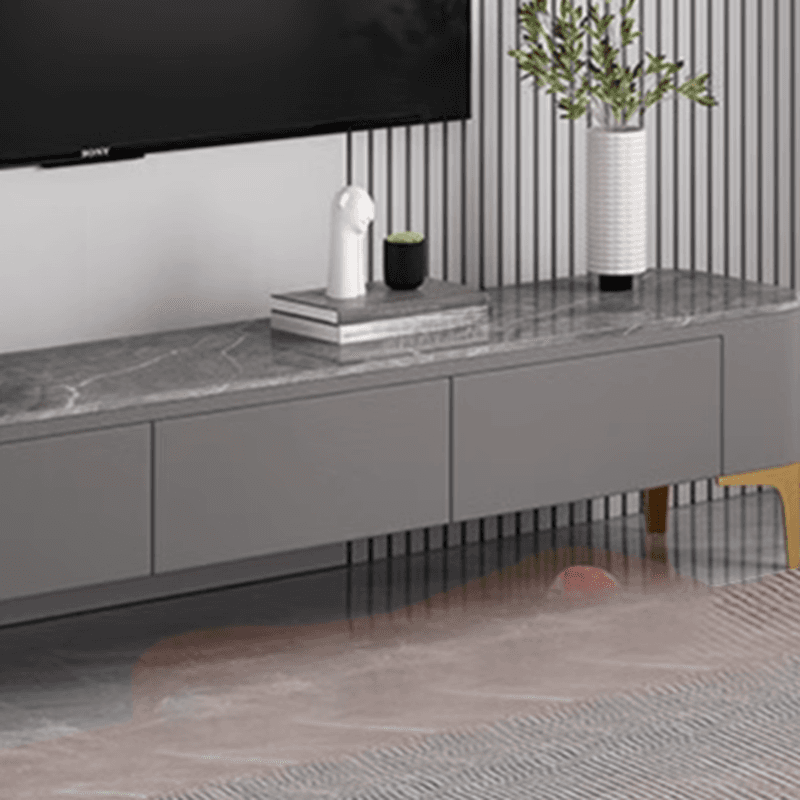 Modish Vitreous TV Stand with 3 Drawers for Sitting Room thumbnail 8