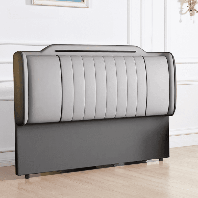Art Deco Rectangular Wingback Timber Sponge headboard, With Legs, Size Full(54"W x 75"L), height Standard（36-55“） thumbnail 4