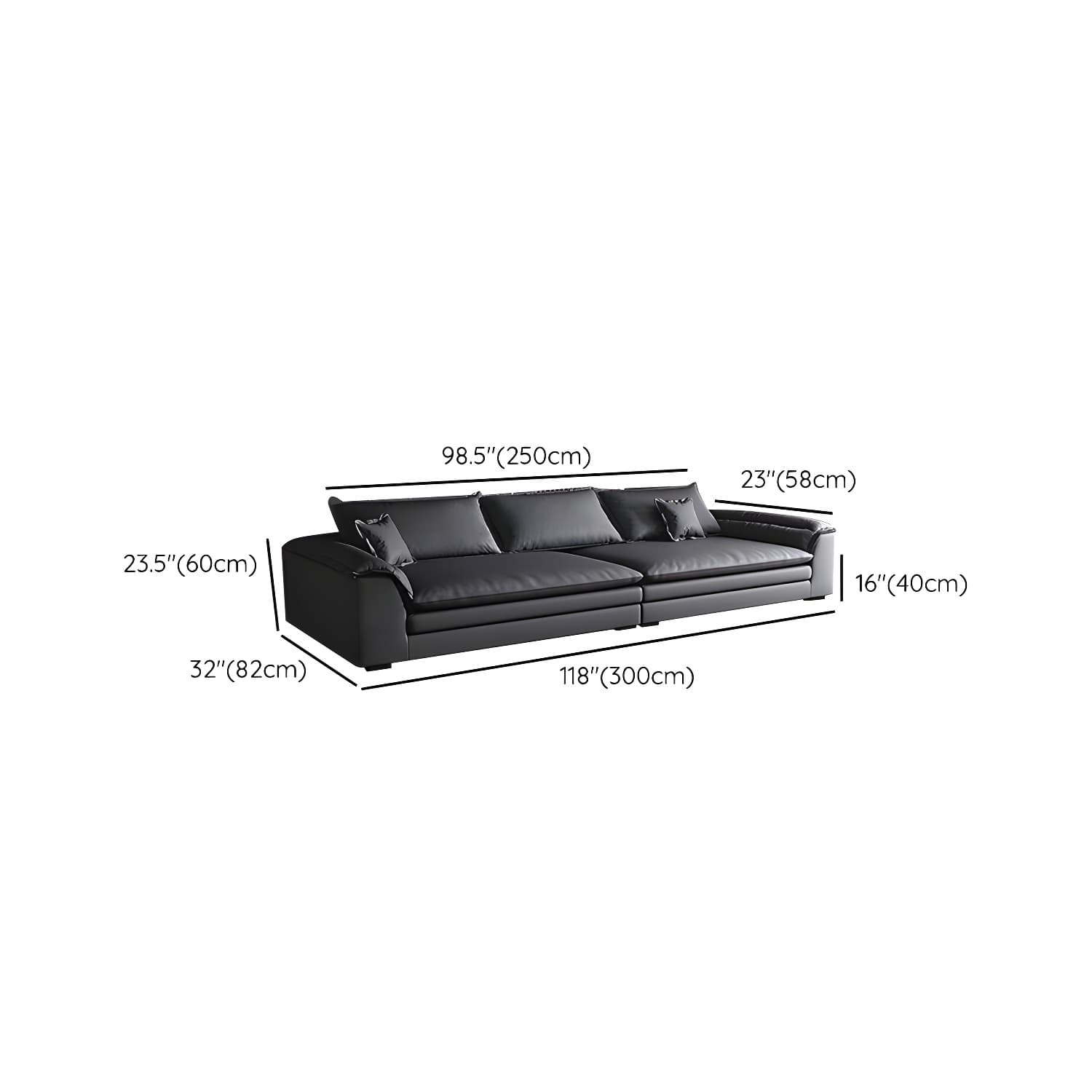 Modern Flared Arm Sofa with Water Resistant and Bolster Pillows thumbnail 21