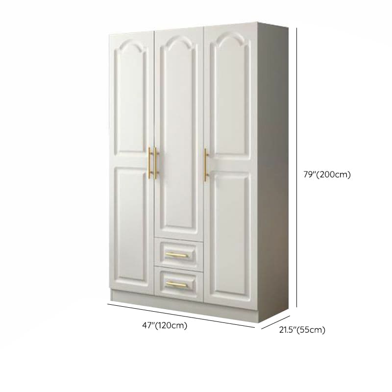 Contemporary Wood Chalk Wardrobe Closet with Interior Shelves&Clothing Rack&3-Drawer/6 Drawers/5-Drawer thumbnail 11