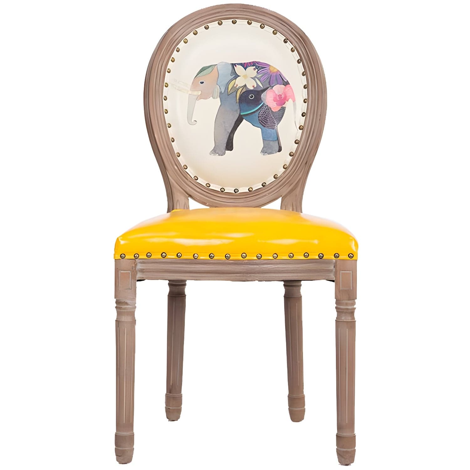 Solid Wood Country Style Dining Room Chair Matte Finish King Louis Back Side Chair thumbnail 16