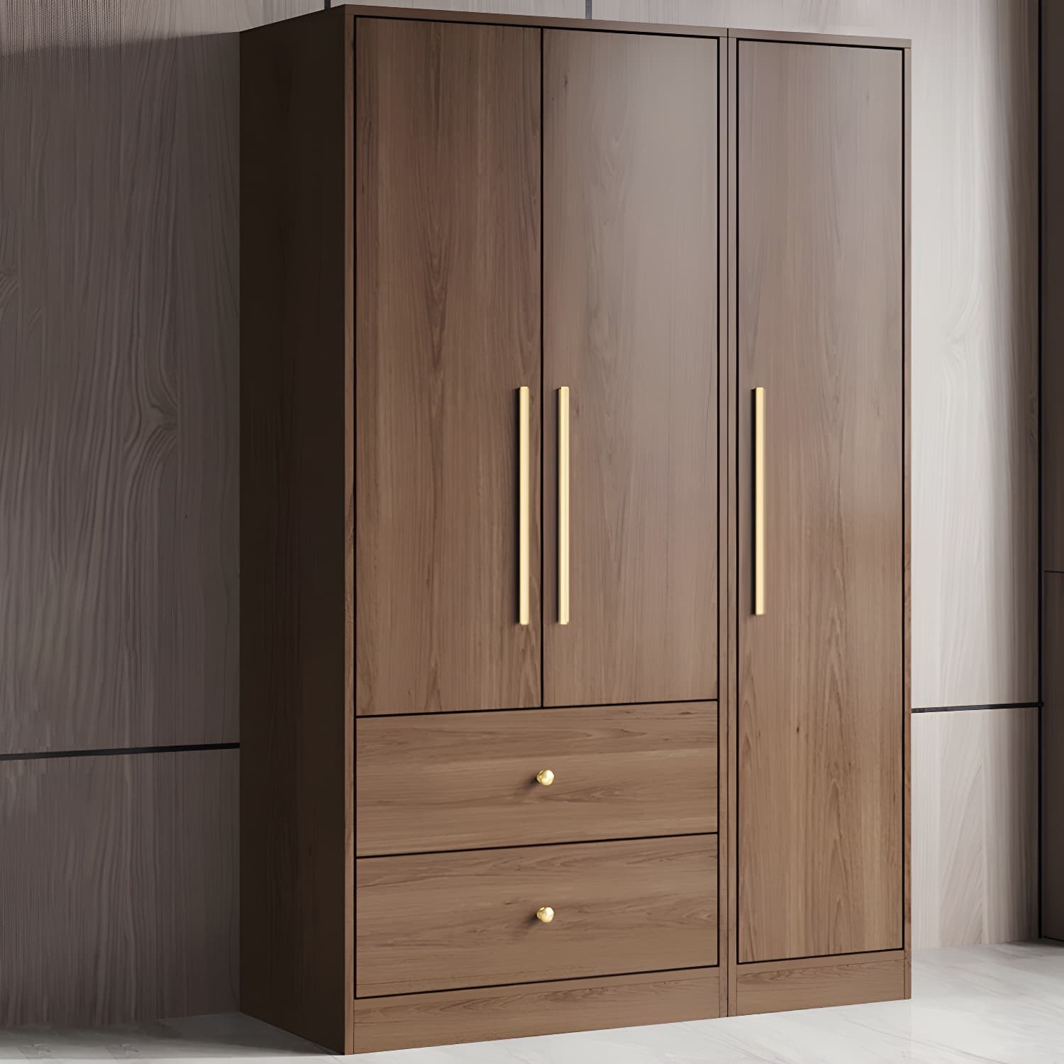 Wood Grain Design Armoires & Wardrobes with Soft Close Door and Storage Space thumbnail 4