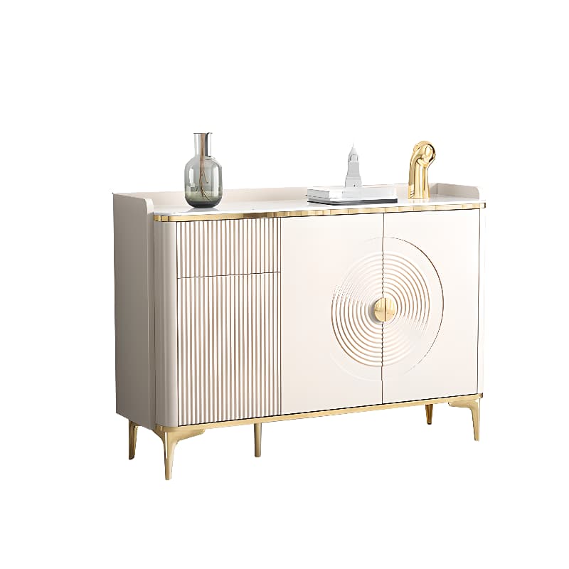 Glam Free Standing Utility Storage Cabinet for Parlor with Sintered Stone Countertop thumbnail 7