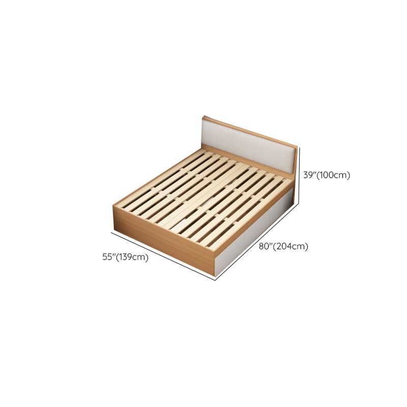 Natural Color Solid Color Storage Included Bed with 3 Storage Boxes for Bedroom thumbnail 14