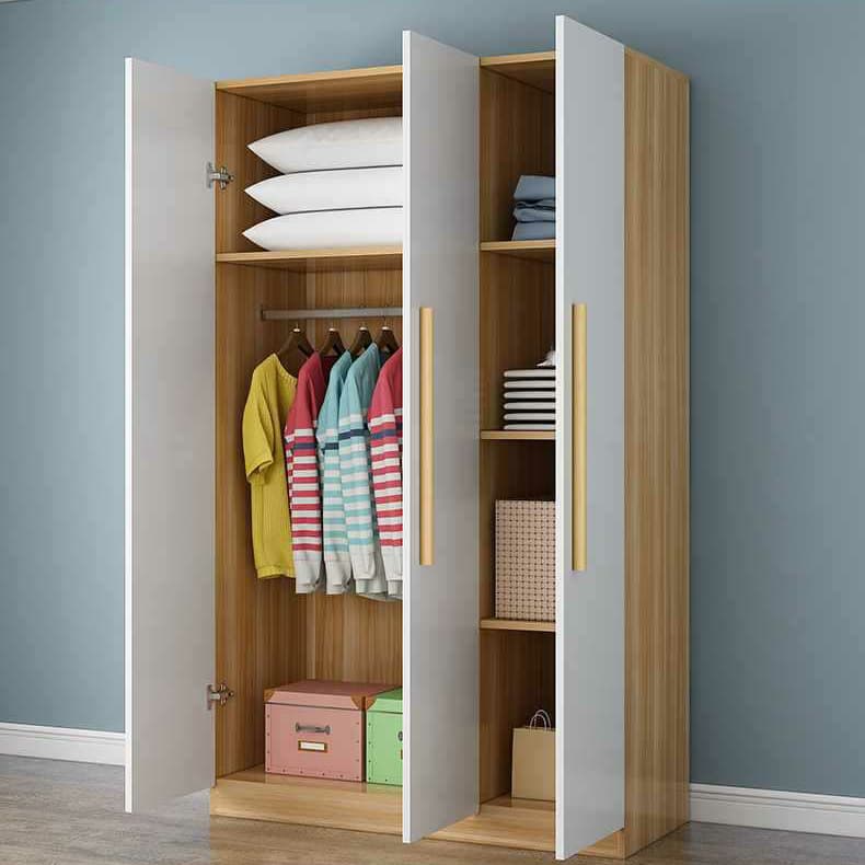 Modern Manufactured Wood Cabinet Armoire with Interior Shelves, Clothing Rod and Soft Close Door thumbnail 6