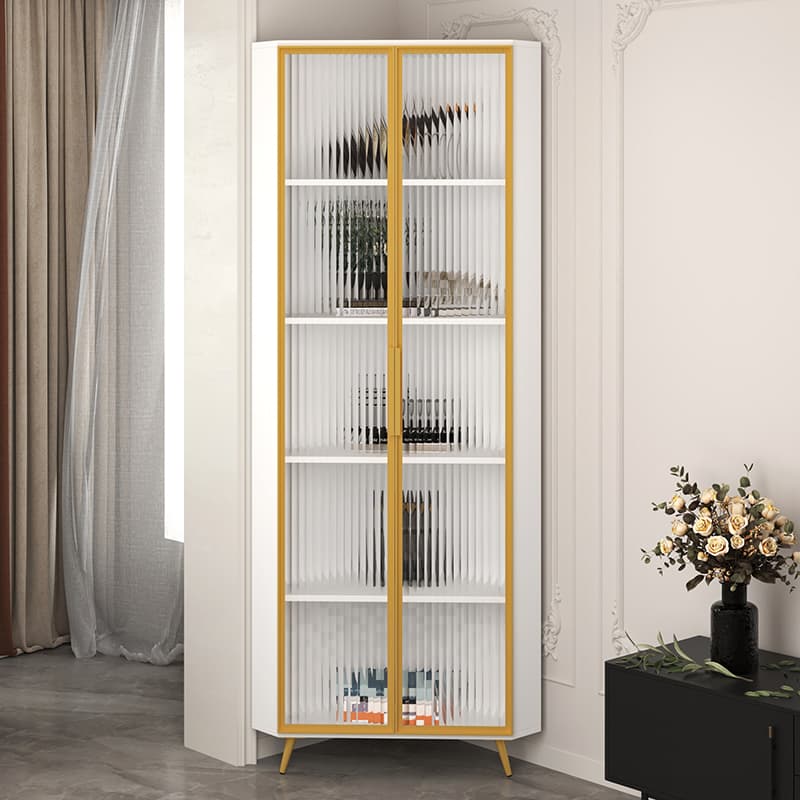 Art Deco Unattached Utility Storage Cabinet with Hydrophobic, Lighting, and Dove Grey Top thumbnail 3