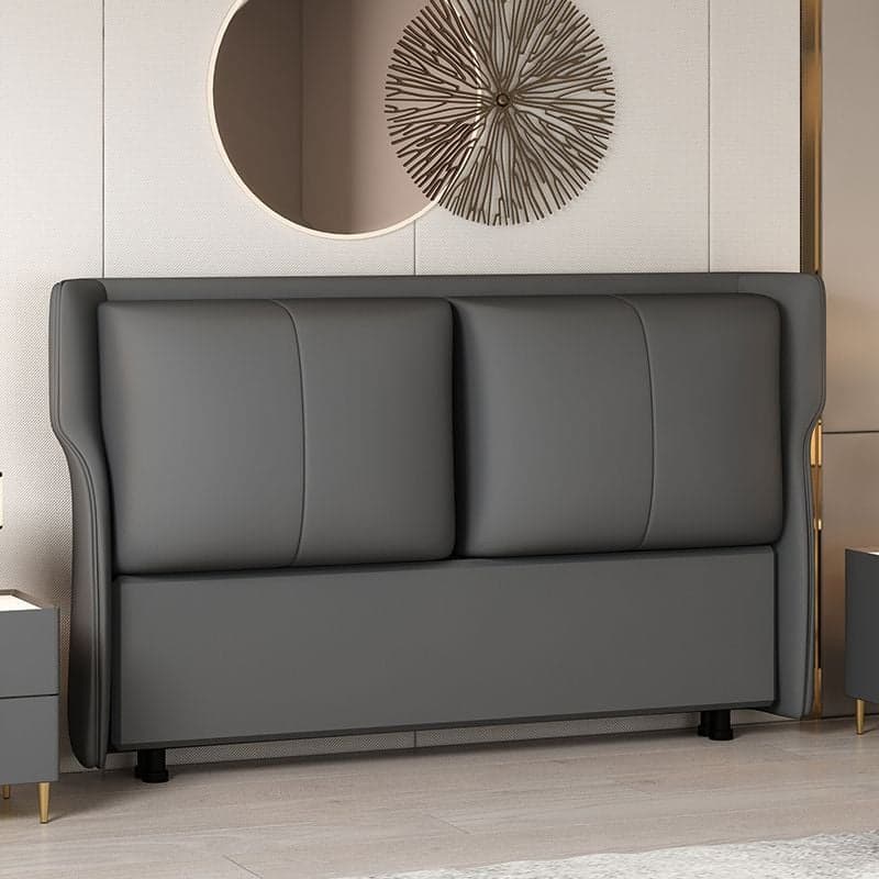 Standard（36-55“） Free-standing Standard Full(54"W x 75"L)/Twin(38"W x 75"L) No Distressing Rectangular Wingback Headboard with Sponge Filing and Wood/ Upholstery Frame thumbnail 1