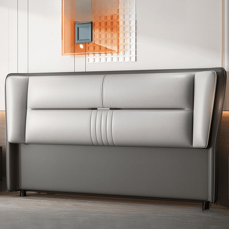 Trendy Panel Headboard in Natural Wood with No Distressing, Rectangle Shape for Twin XL/Full/Queen Bed, Featuring Sponge Upholstery and Standard Height thumbnail 3