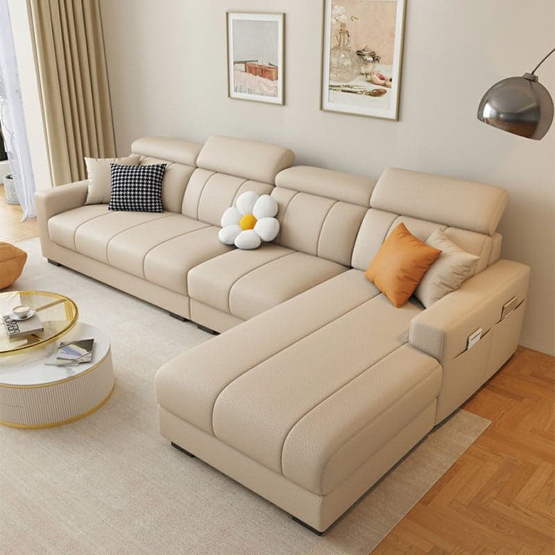 Modern Style L-Shape Sofa Recliner with Storage and Recessed Arm thumbnail 1