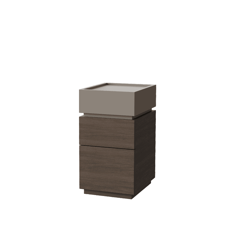 Modish Nightstand With Drawer Organization Featuring 3 Drawers and Laminate Countertop thumbnail 4