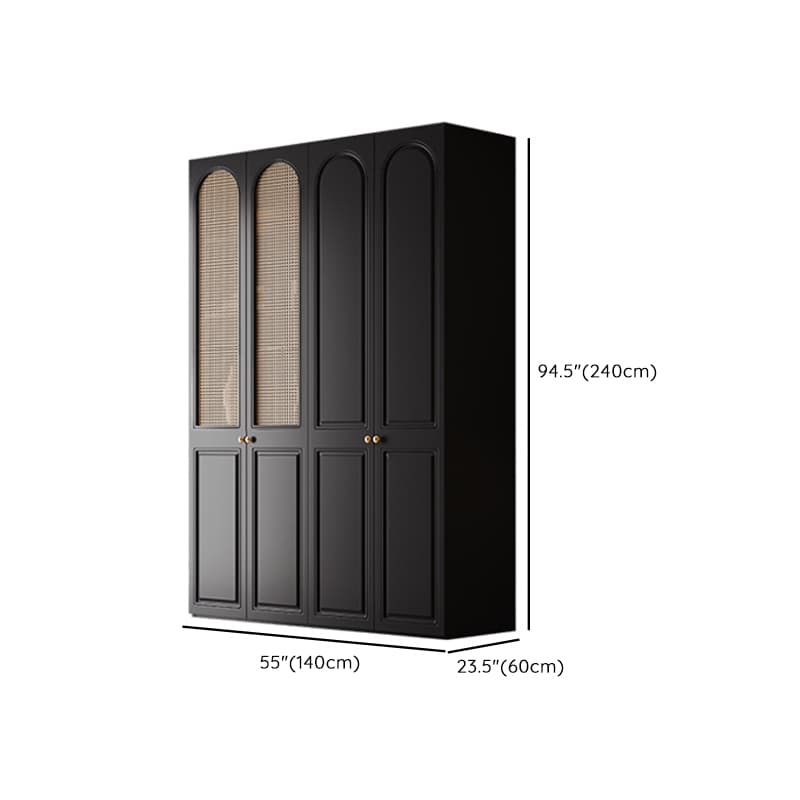 Modish Wood Independent Wardrobe Armoire with Compartments, Soft Close Door, and Interior Shelves - image 13