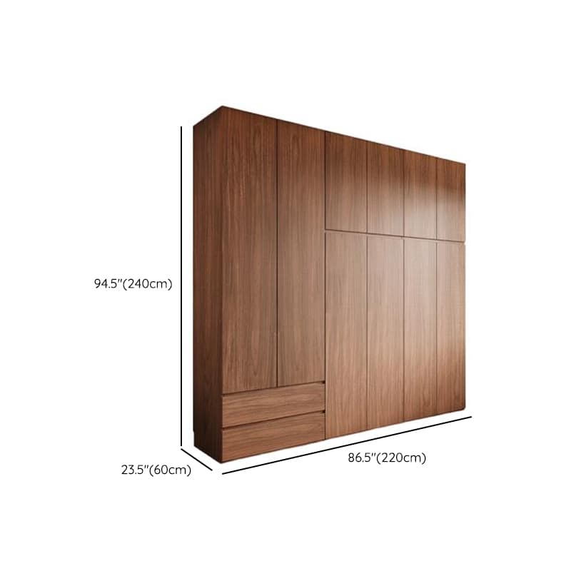 Acorn Minimalist Natural Wood Independent Wardrobe Closet with Soft Close Drawer, Soft Close Door, and Interior Shelves thumbnail 25