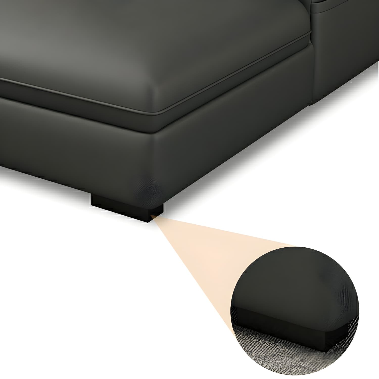 Modern Gray Stationary Sectional Sofa with Pillow Top Arm and Storage thumbnail 6