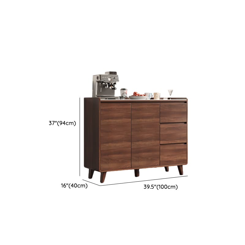 3 Drawers & 2 Doors/3 Doors/4 Doors Standard/Narrow Sintered Stone Sideboard with Drawers & Adaptable Shelf, Cocoa thumbnail 10