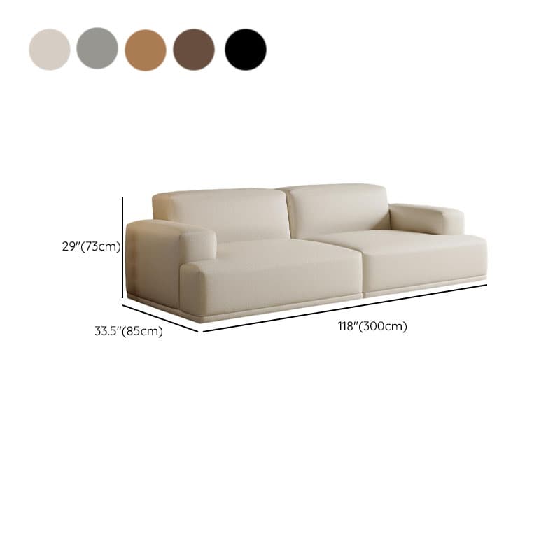 Modish Solid Color Stain Resistant Standard Sofa in Light Gray/Rose/Amber Color, 3-seater/4-seater/5 Person with 2 Pillows thumbnail 17