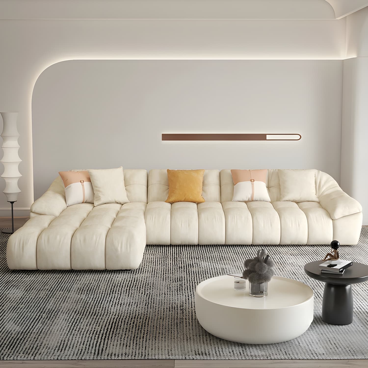 Comfortable Polyester Blend Showcase Sectional Sofa for Contemporary Home Decor thumbnail 3