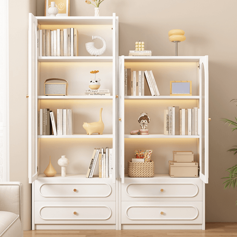 Detached Scratch-immune Accent Cabinet with Glazed Door, Adjustable Shelf, Cabinet Knobs, Soft Close Drawer, and Stain Resistant Finish thumbnail 6