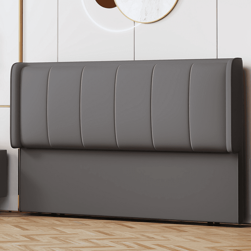 Trendy Panel Headboard in Natural Wood with No Distressing, Rectangle Shape for Full/Queen Bed, Sponge Upholstery Fill, Standard Height thumbnail 1