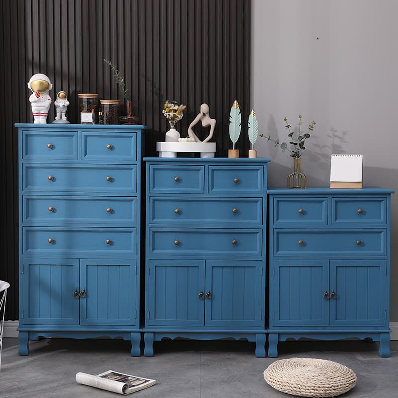 Scandinavian Narrow Metal Lingerie Chest/Semainier, Features 1 Cabinet and Included Shelves - image 10