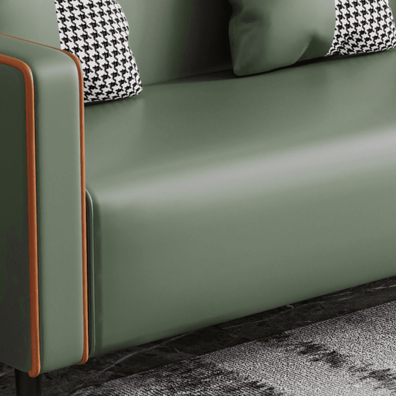 Casual Solid Color Water Resistant Sofa Couch in Grey/Cream/Citrus Color for 3 Person with Square Arm and 3 Pillows thumbnail 12
