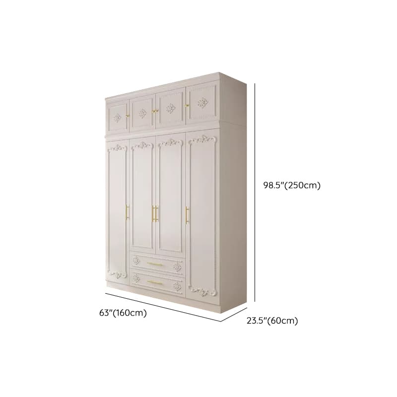 White Simple Timber Wardrobe Closet Soft Close Drawer Soft Close Door Interior Shelves thumbnail 19