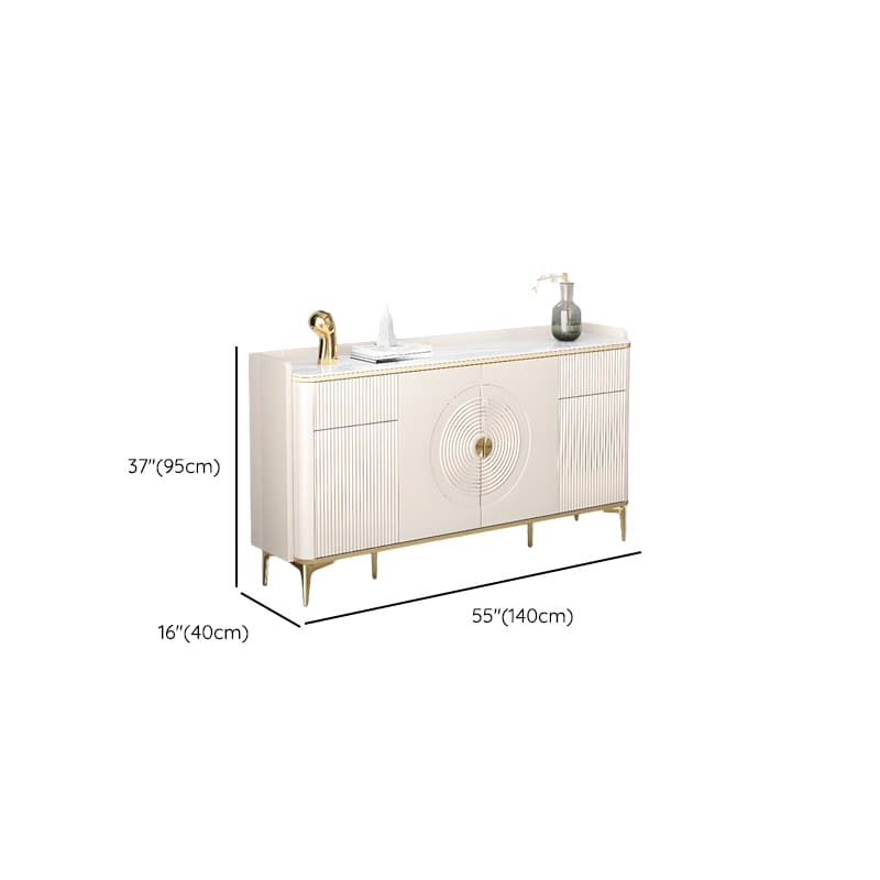 Glam Free Standing Utility Storage Cabinet for Parlor with Sintered Stone Countertop thumbnail 13