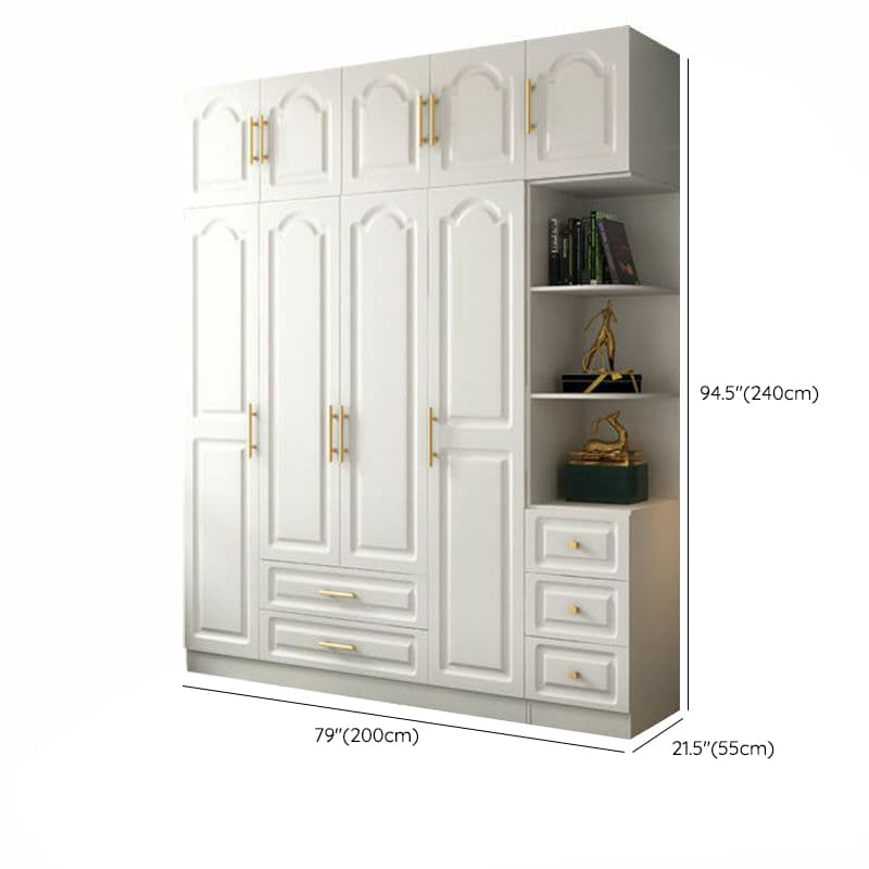 Contemporary Wood Chalk Wardrobe Closet with Interior Shelves&Clothing Rack&3-Drawer/6 Drawers/5-Drawer thumbnail 27