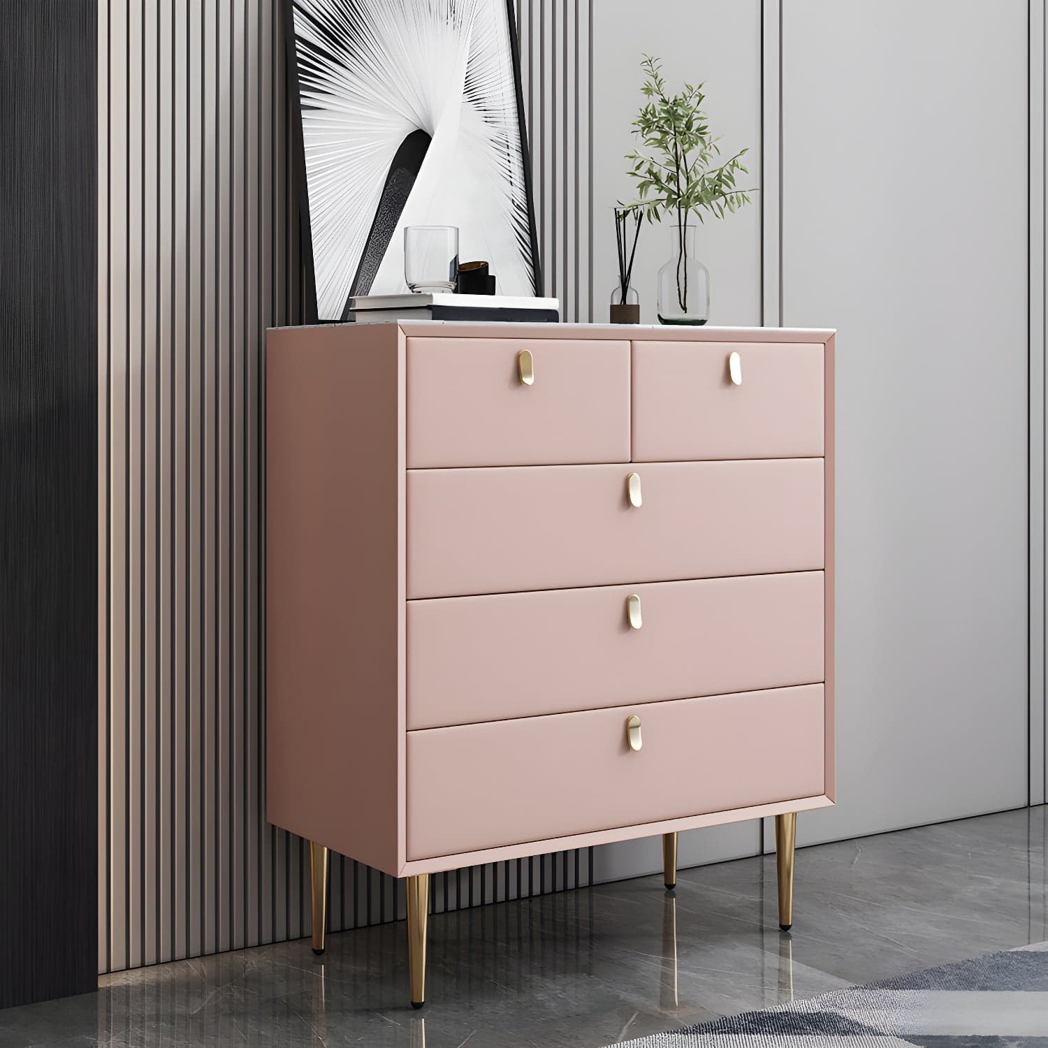 15.6-inch W Storage Chest Classic Glam Dresser with 5/6/7/9 Drawers thumbnail 7