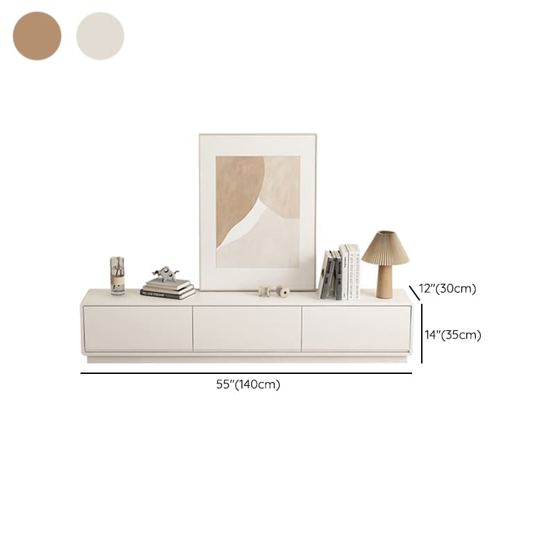 Modern Wood TV Stand with Drawers and Low Height, Featuring Cable Management thumbnail 12