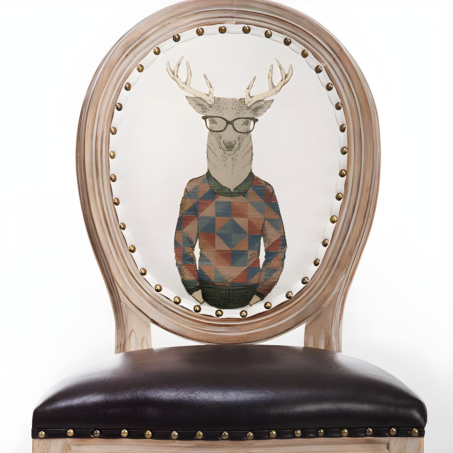 Solid Wood Country Style Dining Room Chair Matte Finish King Louis Back Side Chair thumbnail 23