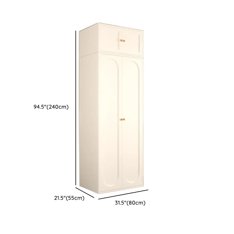 Chalk Casual Unattached Wardrobe with Adaptable Shelf, Soft Close Door, Hanging Rod, and Articulated Mechanism thumbnail 19