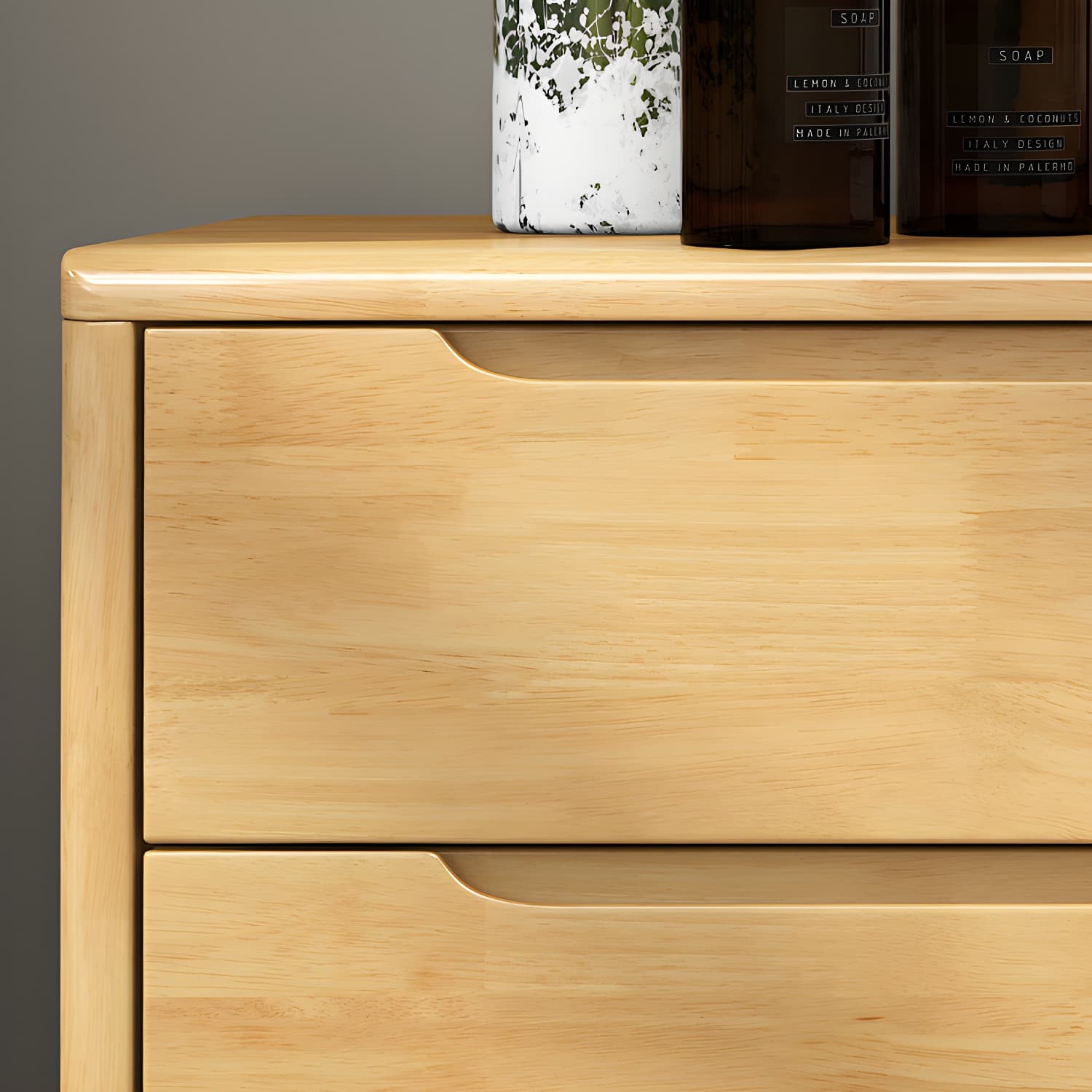 Mid-Century Modern Chest Rubberwood Squared Legs Grooves with Drawer Accent Chest thumbnail 11