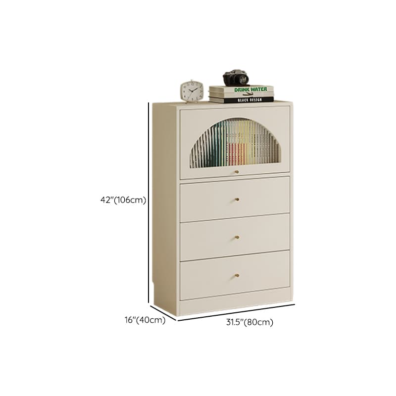Chalk Casual Composite Wood Combo Dresser for Parlor with 6/3/5 Drawers and Hutch in Vertical Orientation thumbnail 9